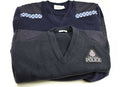 Genuine British Police pullover Utility Jumper blue V-neck sweater NEW - GoMilitar