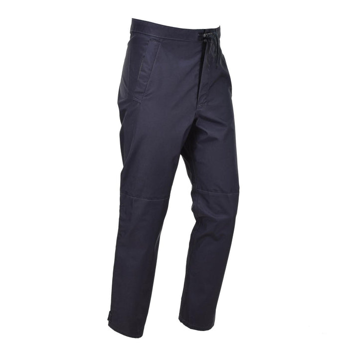 Véritable pantalon de pluie imperméable de la police britannique en bleu, conçu pour la protection contre les intempéries et la durabilité en extérieur.