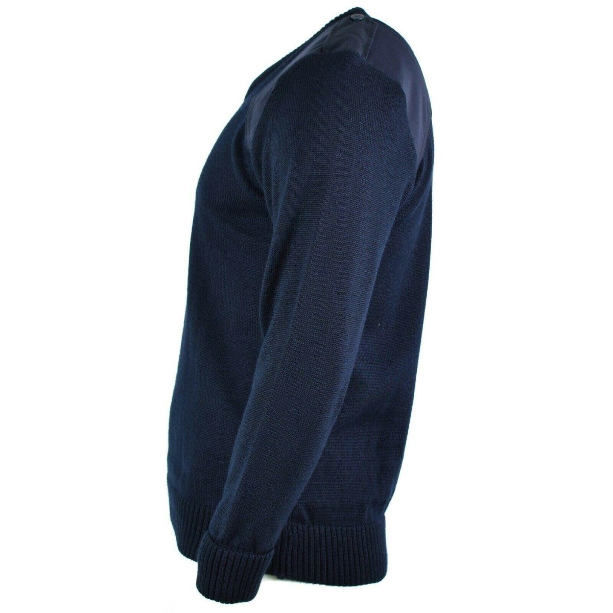 Echte British Sweater Army Police Pullover Commando Jumper Blue V-Neck Men Nieuw
