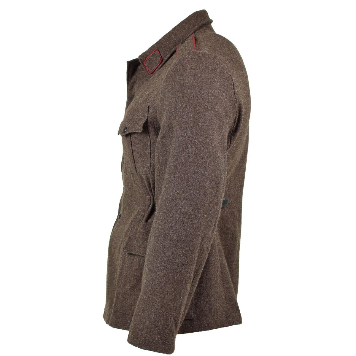 VESTE DE L'ARMÉE BULGARE AUTHENTIQUE EN LAINE UNIFORME DE SURPLUS MILITAIRE GRIS-MARRON