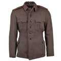 VESTE DE L'ARMÉE BULGARE AUTHENTIQUE EN LAINE UNIFORME DE SURPLUS MILITAIRE GRIS-MARRON
