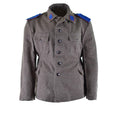 VESTE DE L'ARMÉE BULGARE AUTHENTIQUE EN LAINE UNIFORME DE SURPLUS MILITAIRE GRIS-MARRON