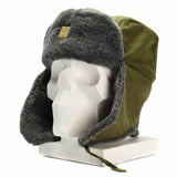 Echt Tsjechisch leger Cap Militaire winterhoed ushanka grijze olijfhoed met badge nieuw