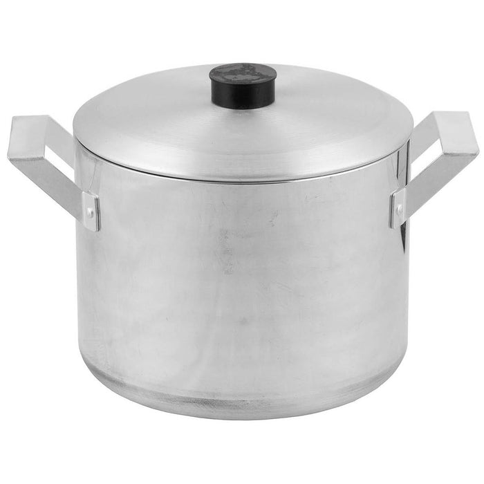 Echte Tsjechische legerpot met deksel, 2 l aluminium kookgerei, militair kookgerei van 0,5 gal - GoMilitar