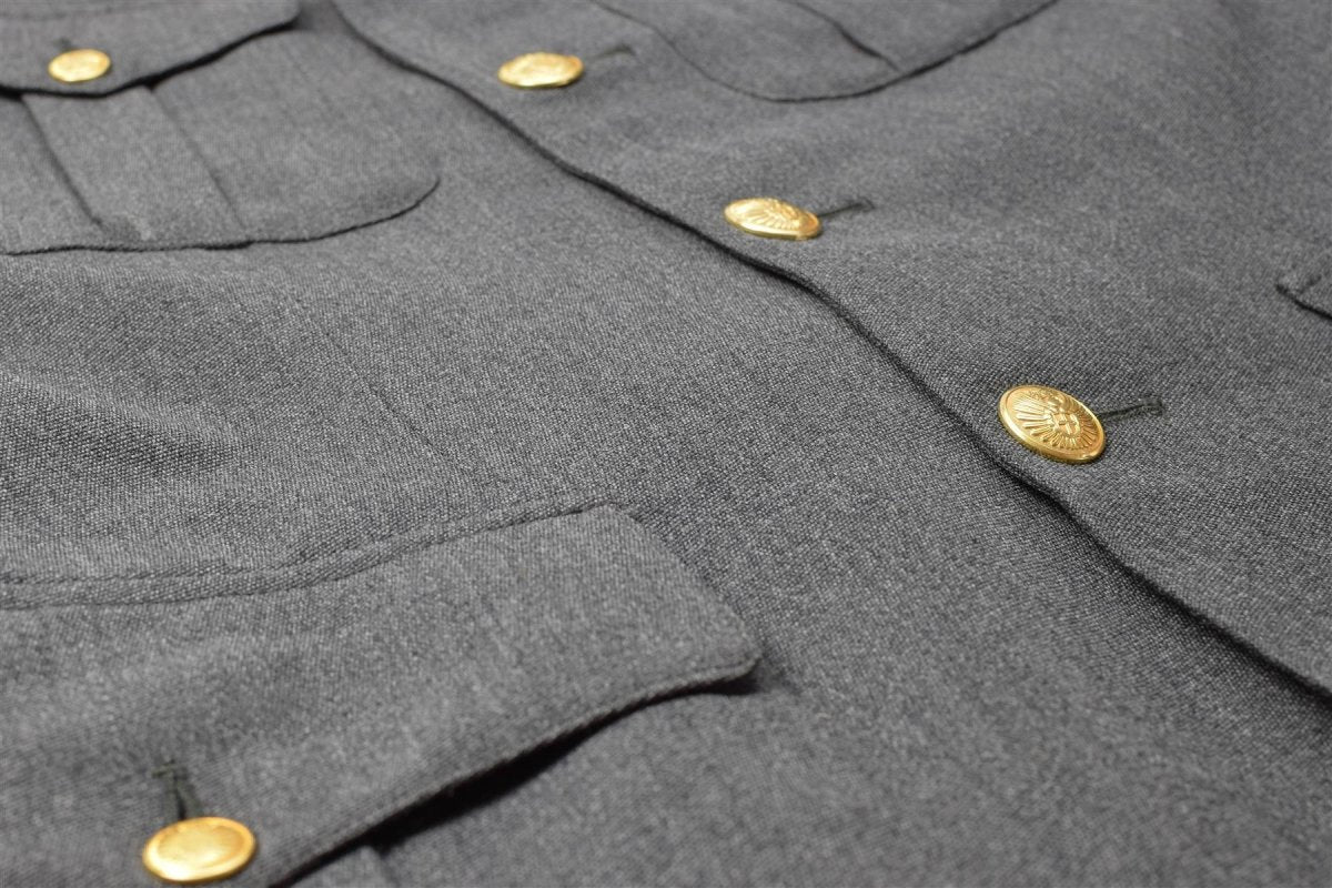 Veste d'uniforme danoise authentique, uniforme militaire gris de l'armée, tenue d'officier
