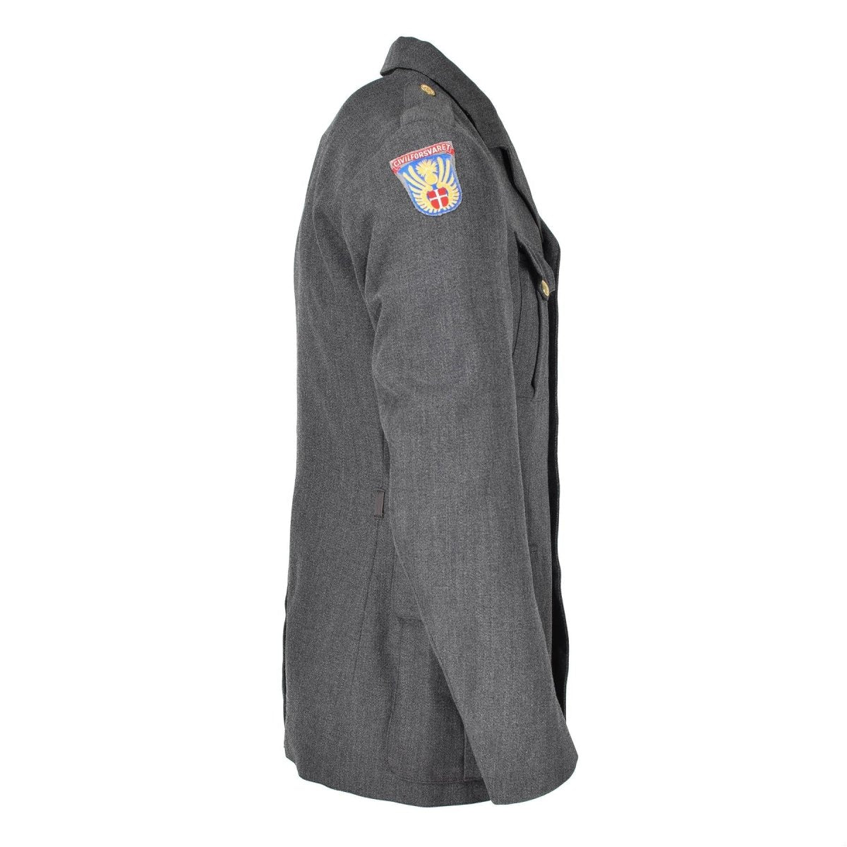 Veste d'uniforme danoise authentique, uniforme militaire gris de l'armée, tenue d'officier
