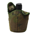 Véritable gourde de l'armée néerlandaise avec pochette et couvercle en acier inoxydable Alice Clips