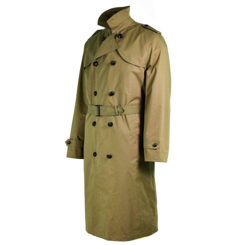 Genuine Dutch army Coat Khaki long officer trench coat NEW - GoMilitar