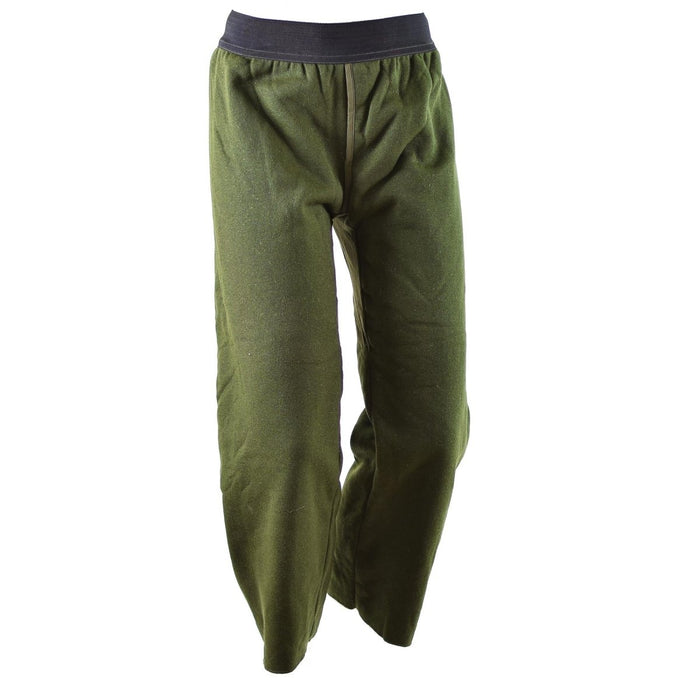 Vintage Dutch Army Olive OD geïsoleerde broekvoeringen met elastische taille en manchetten voor warmte en comfort
