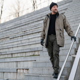 Véritable parka de l'armée néerlandaise avec doublure OD manteau vert veste d'officier pour homme Kaki NEUF