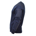 Echte Nederlandse leger pullover v-neck blauwe rib gebreide militaire surplus trui jumper