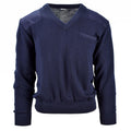 Pull militaire néerlandais authentique Pull militaire bleu Pull officier col en V pour homme