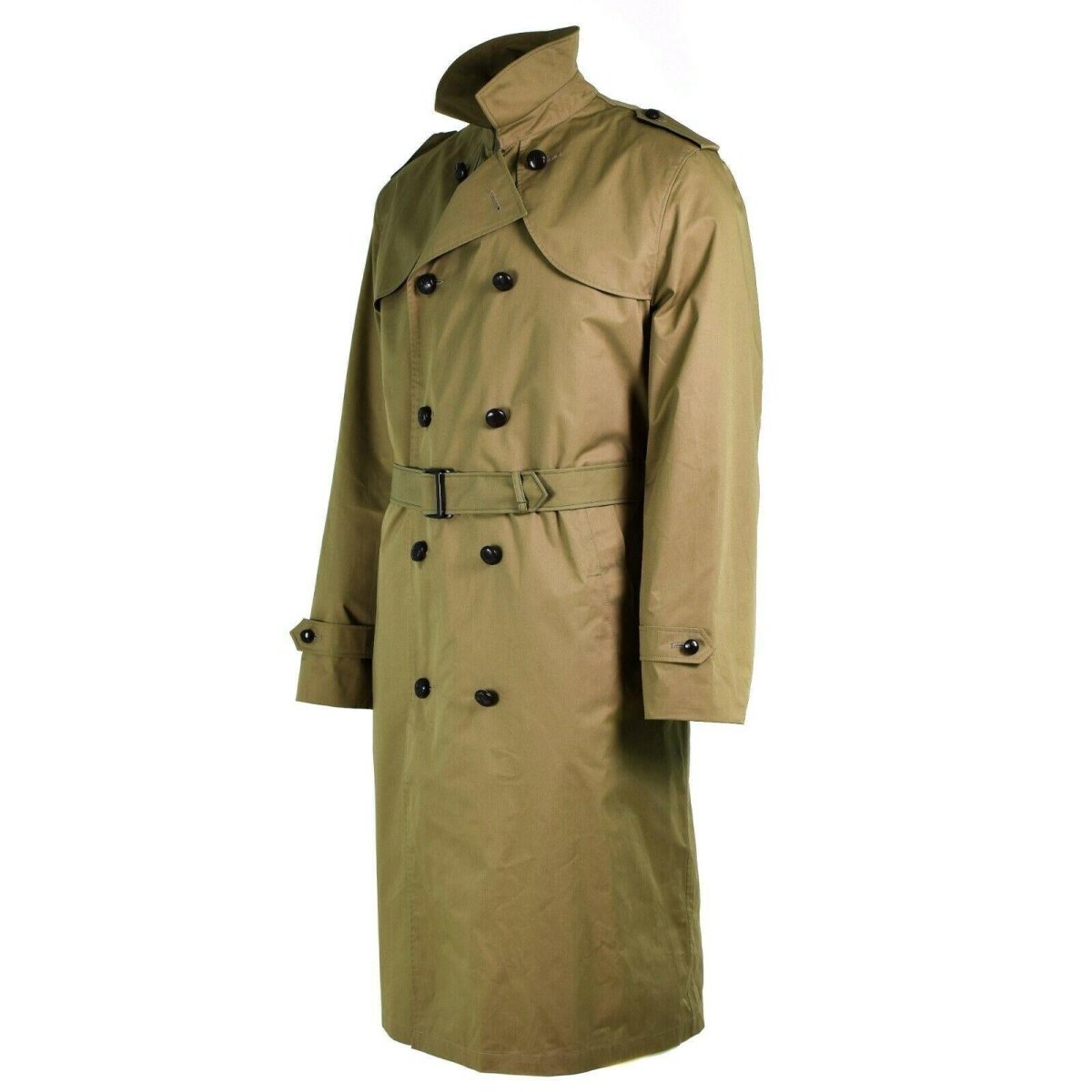 Véritable manteau de l'armée néerlandaise pour femme, trench-coat long kaki avec doublure, NEUF