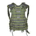 Gilet militaire néerlandais authentique renforcé olive 6 pièces avec poches modulaires MOLLE forestières 