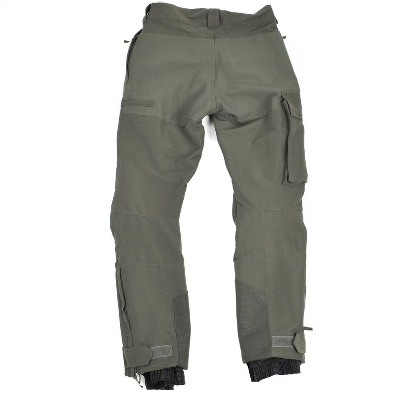 Genuine French army alpine O.D trousers with ankle protection and suspenders NEW - GoMilitar