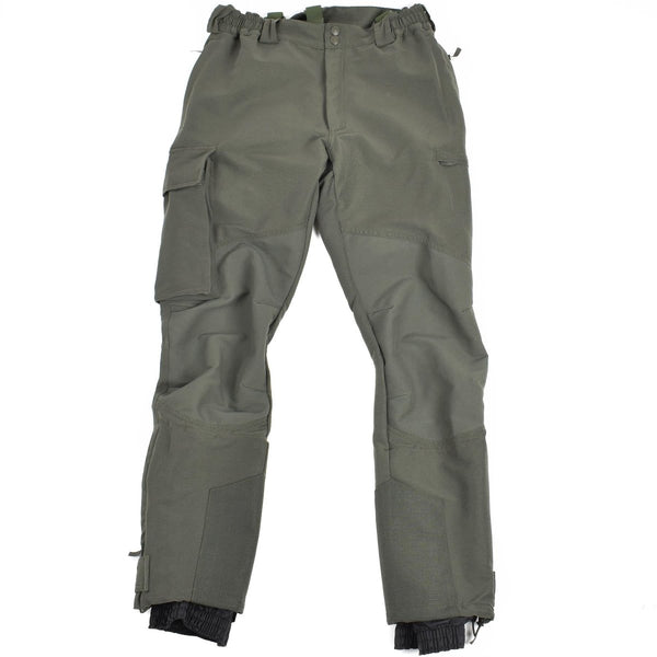 Genuine French army alpine O.D trousers with ankle protection and suspenders NEW - GoMilitar