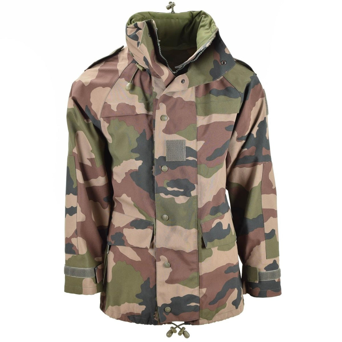 Echt Frans leger waterdichte trilaminaatjack camo goretex rain parka met capuchon