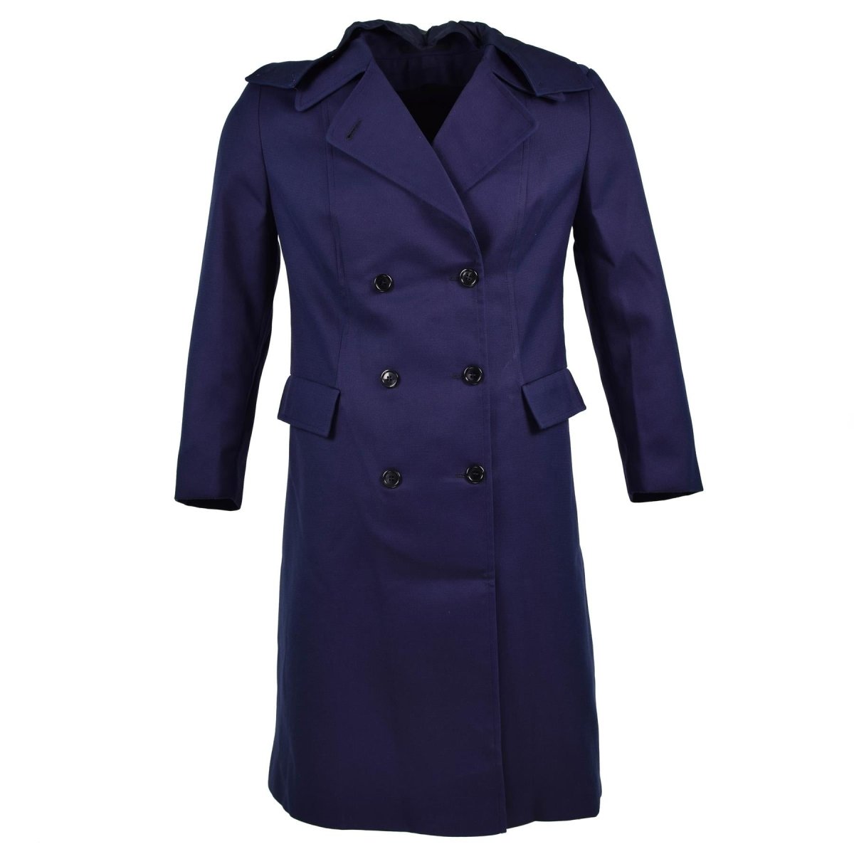 Echte Franse militaire jas leger trench jas donkerblauwe damesjas nieuw