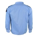 Echt Franse militaire politie blauw katoen met lange mouwen shirt gendarme nieuw