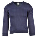 Echte Franse militaire school Blue Jersey Army Sweatshirt V-Neck