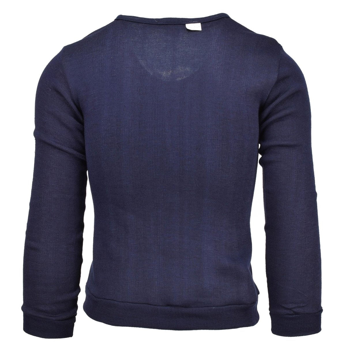 Echte Franse militaire school Blue Jersey Army Sweatshirt V-Neck