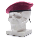 Véritable béret de l'armée allemande bordeaux Casquette de commandement militaire en laine de qualité Neuf