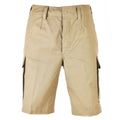 Echt Duitse legernummer Moleskin shorts duurzame vracht zomer khaki beige nieuw