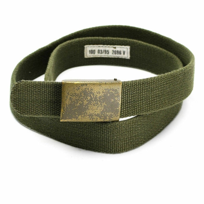 Echte Duitse leger militaire riem canvas broek broek gevechtsprobleem met gesp - GoMilitar