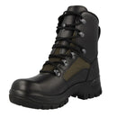 Genuine German Military combat boot made of leather and textile with slip-resistant sole and fast lacing system.