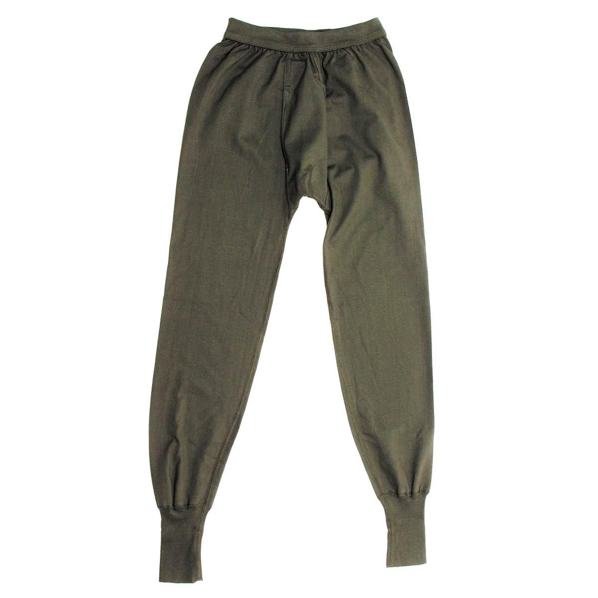 Echt Duitse militaire thermische onderbroek Winter katoenen broek Olijfsurplus Nieuw