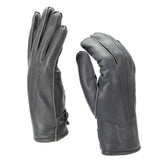 Gants de patrouille en cuir véritable de la police allemande, doublés de laine grise, 100 % chauds pour l'hiver, NEUF
