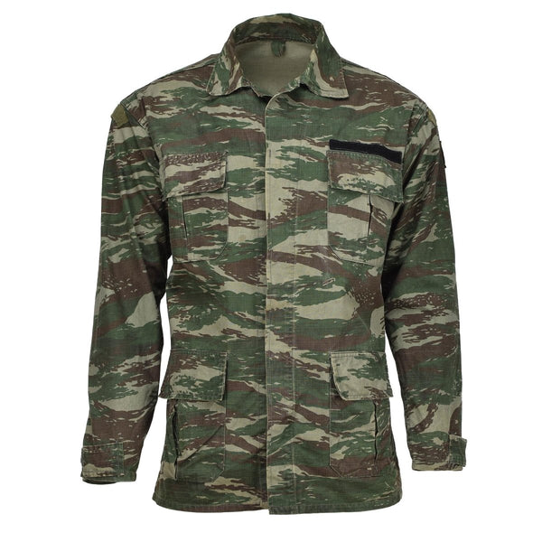 Véritable veste militaire grecque camouflage lézard ripstop durable combat tactique sur le terrain