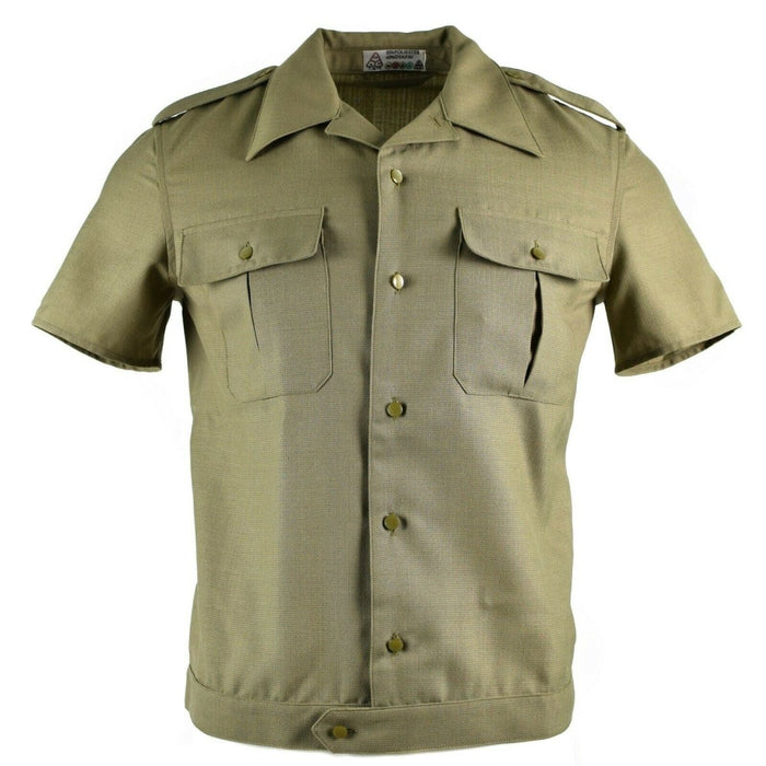 Véritable chemise de l'armée hongroise Officier kaki à manches courtes Hongrie militaire NOUVEAU - GoMilitar