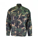 Genuine Hungarian Army M90 4-color camouflage long sleeve military shirt in durable ripstop fabric, perfect for outdoor use.