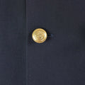 Véritable manteau de marine de l'armée italienne noir long officier police italienne laine rayonne NEUF