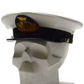 Echte Italiaanse leger marine piekte cap Militaire vizier Foerage witte mariniers hoed