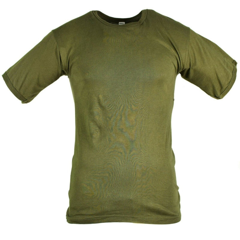 Genuine Italian Army T-Shirt Short Sleeves Lightweight Breathable Olive - GoMilitar