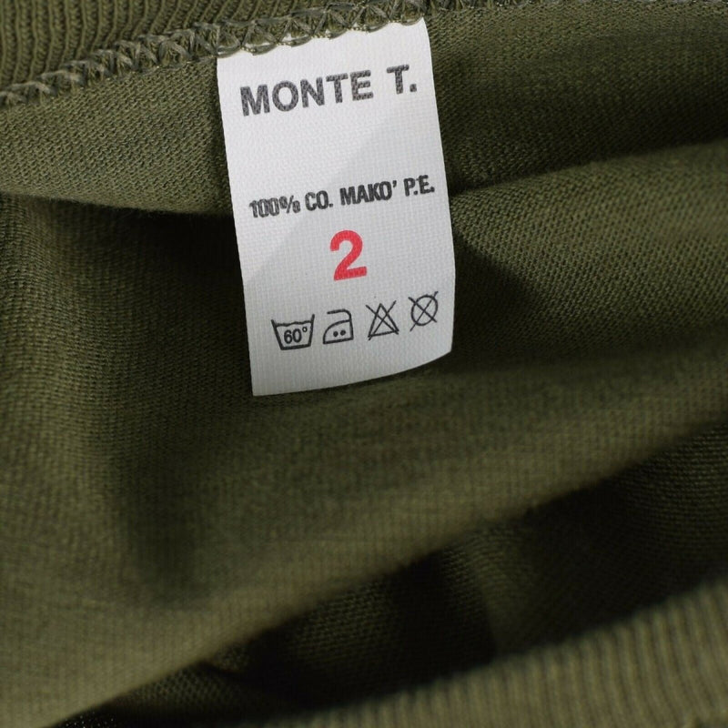 Genuine Italian Army T-Shirt Short Sleeves Lightweight Breathable Olive - GoMilitar
