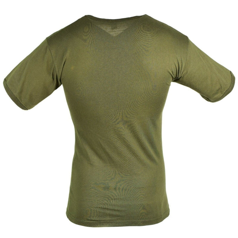 Genuine Italian Army T-Shirt Short Sleeves Lightweight Breathable Olive - GoMilitar