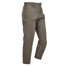 Genuine Italian military waterproof rain pants in olive drab with thermal lining and side leg openings for easy wear.