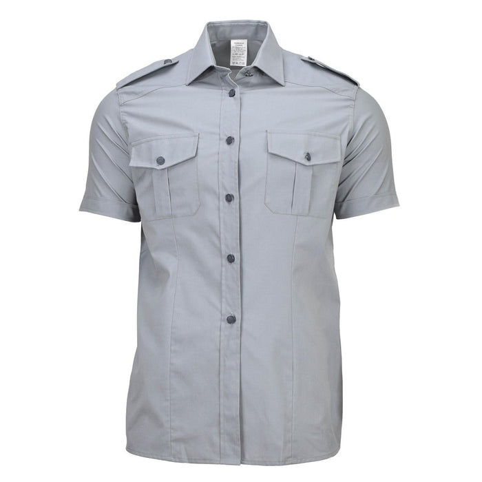 Véritable chemise classique militaire italienne à manches courtes Design femme gris nouveau - GoMilitar