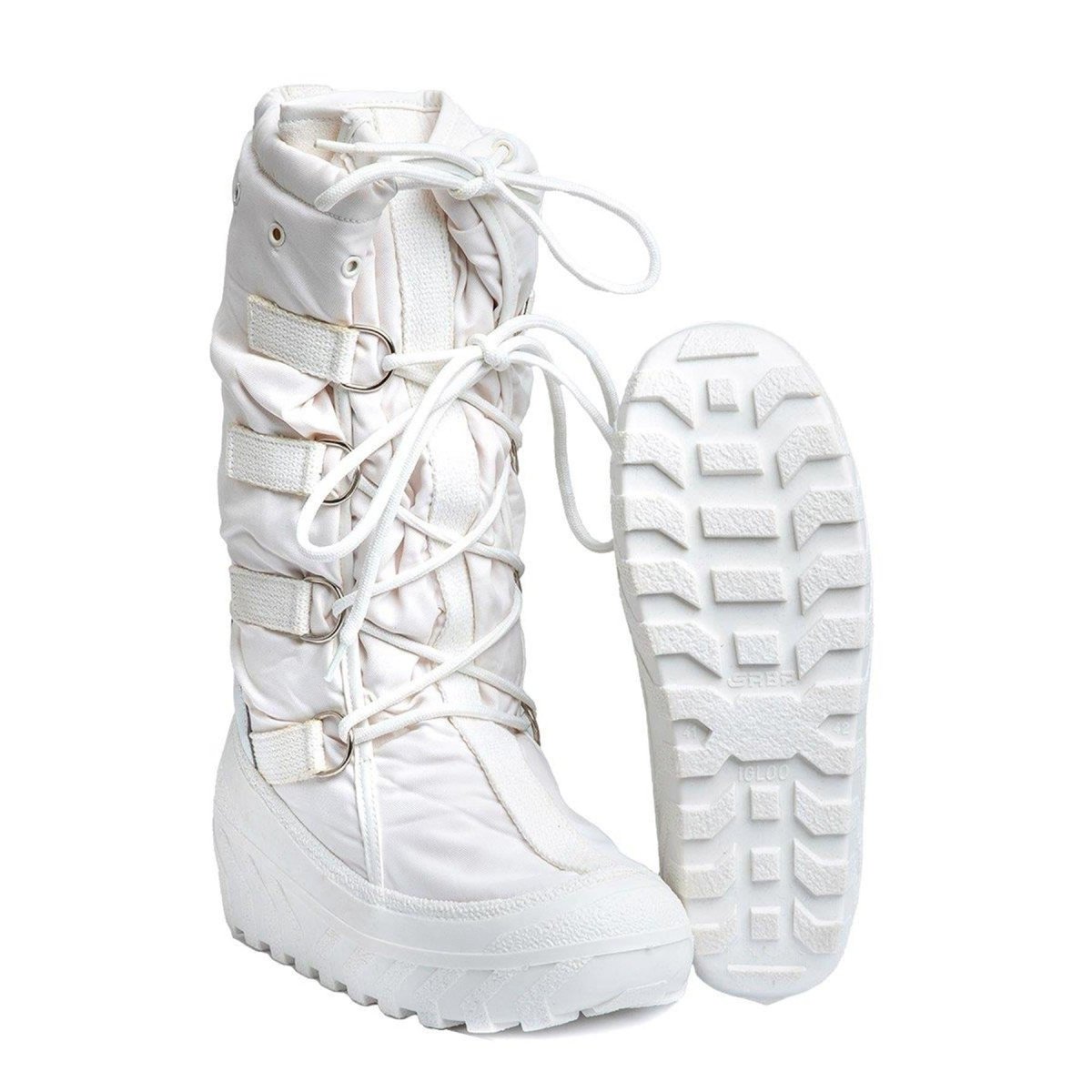 Bottes de neige militaires italiennes authentiques, lacets chauffants à rétention de chaleur, blanches, NEUF