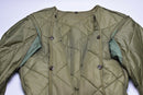 Genuine Polish Army parka liner with quilted insulation in military green for winter warmth and durability