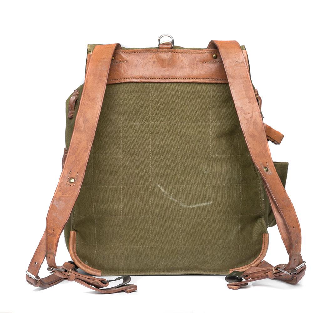 Véritable sac à dos de l'armée roumaine, surplus militaire, bandoulière en toile OD
