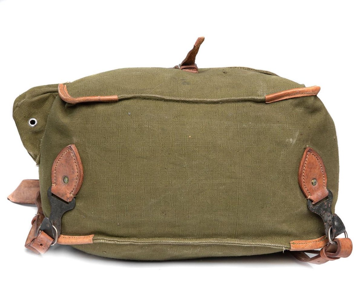 Véritable sac à dos de l'armée roumaine, surplus militaire, bandoulière en toile OD