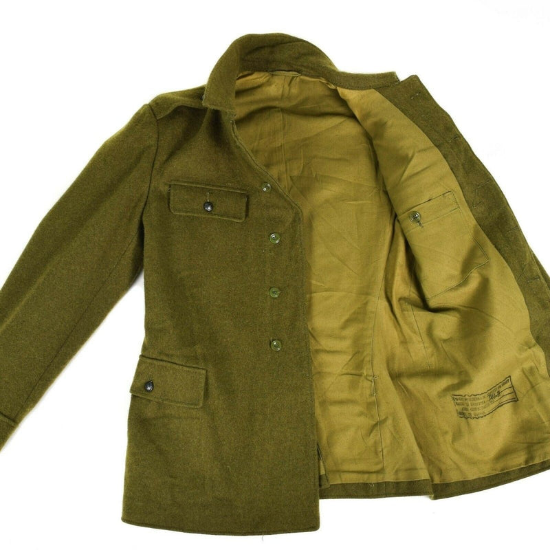 Genuine Romanian army wool jacket combat Khaki OD - GoMilitar