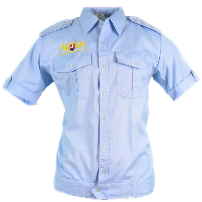 Véritable chemise militaire slovaque militaire BDU bleue manches courtes NEUF - GoMilitar