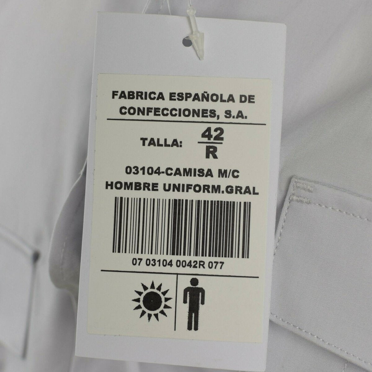 Chemise de police espagnole authentique, chemise militaire grise à manches courtes, NEUF