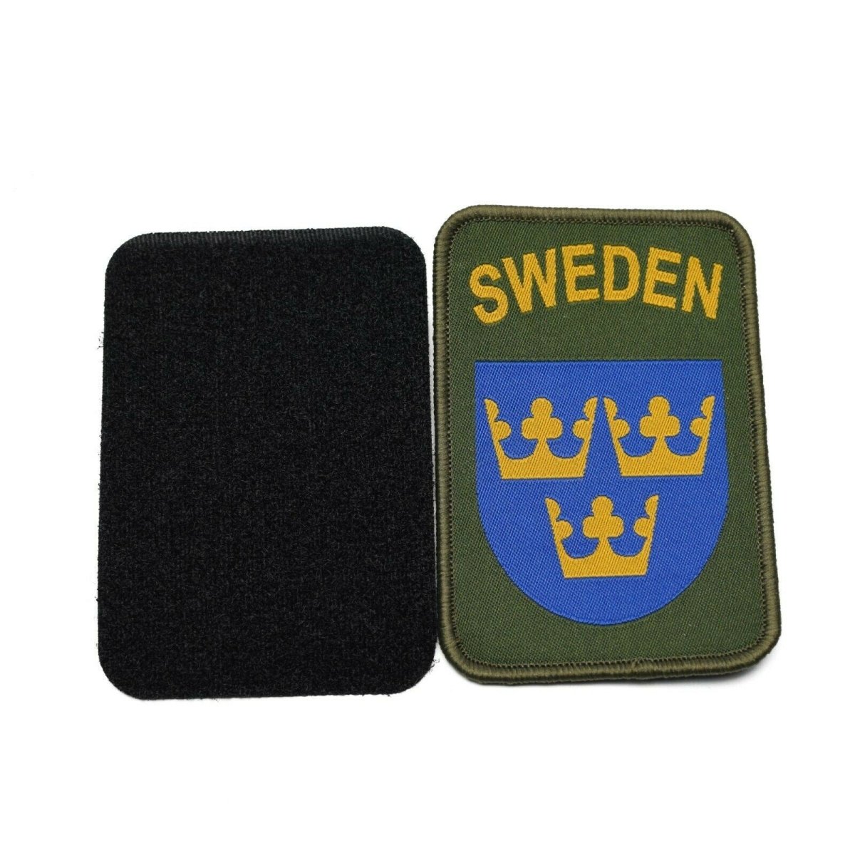 Véritable patch de l'armée suédoise Boucle de vêtement et capuche Trois couronnes militaires suédoises