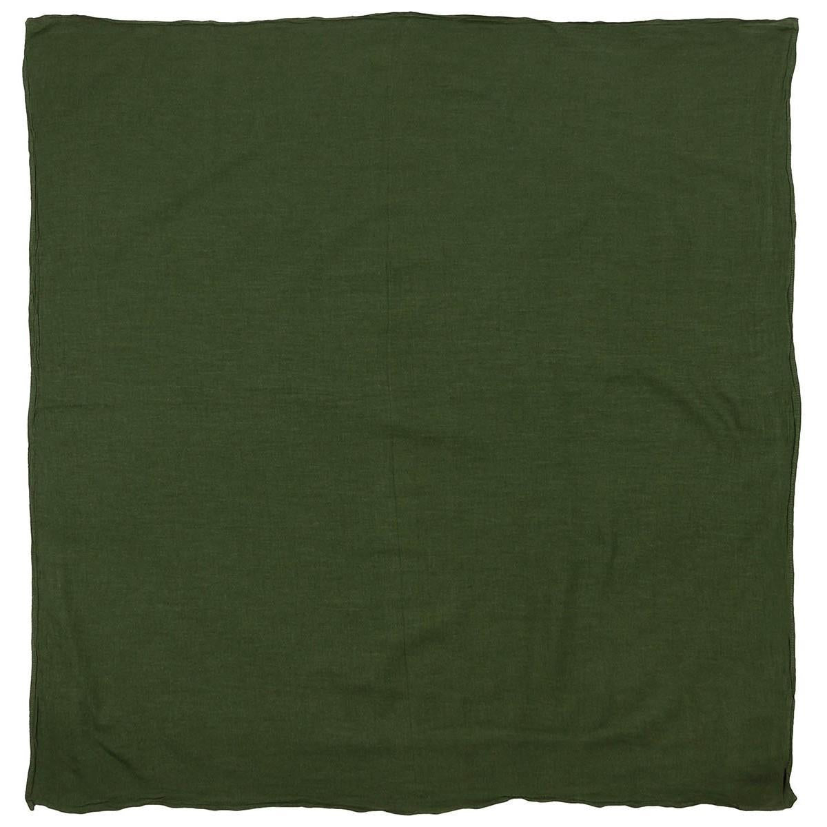 Véritable foulard bandana de l'armée suédoise vert olive léger et respirant 80x80cm